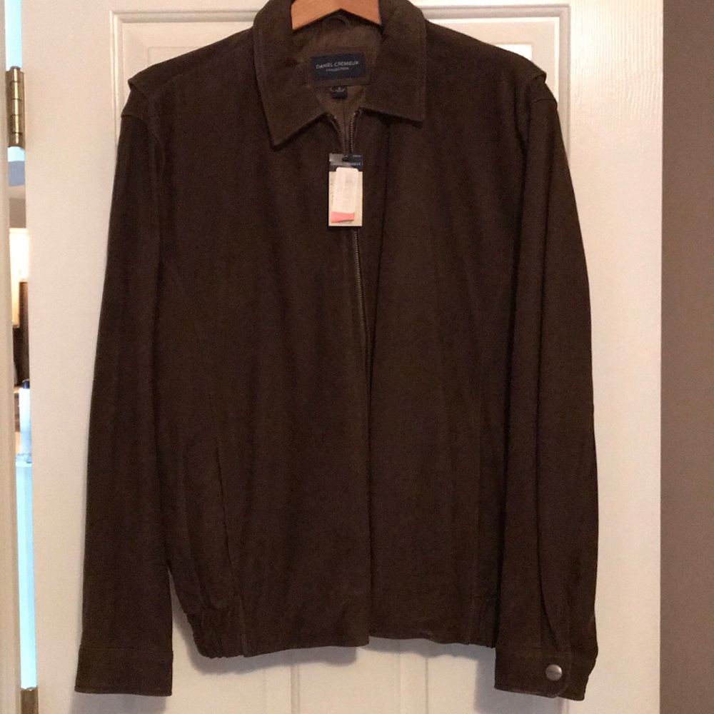 NWT Daniel Cremieux suede leather jacket